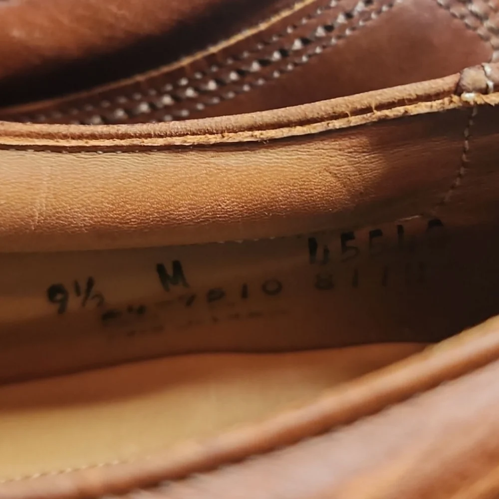 Mens Johnston & Murphy Passport Tassel Brown Leather Oxford Shoes 9.5 Old Money - Picture 8 of 9